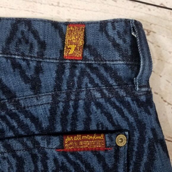 7 For All Mankind Womens Size 25 Low Rise Cutoff Side Slit Boho Denim Shorts - Picture 7 of 10